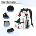 thumbnail image 3 of Yield Buffalo Plaid Christmas Trees Print Backpack for Women Men, Lightweight Casual Travel Daypack, Classic Basic College Backpack, Middle School Bag, 3 of 5