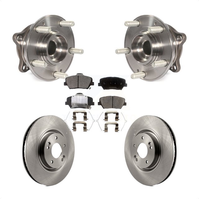 Transit Auto Front Hub Bearing Assembly Disc Brake Rotors and Ceramic Pads Kit for Car Hyundai Nexo KBB-127576