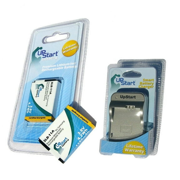 2x Pack - Samsung HZ50W Battery   Charger - Replacement for Samsung SLB-11A Digital Camera Battery and Charger (1130mAh, 3.8V, Lithium-Ion)