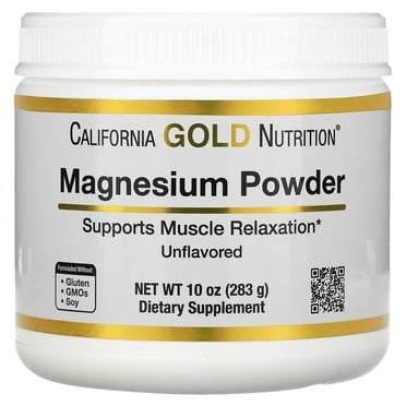 California Gold Nutrition Magnesium Powder Beverage, Unflavored, 10 oz (283 g)