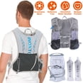 thumbnail image 5 of Moclever Sport Hydration Vest Running Backpack with 15oz 50oz Water Bladder Adjustable Strap Storage Bag for Trail Running Marathon Race Hiking,Grey, 5 of 7