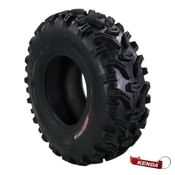 Kenda Bearclaw K299 - 27x9-12 Front Tire for All Terrain (ATV), UTV, and Side by Side (SxS) Vehicles - 6-Ply - Bear Claw 27x9x12 with Kenda Keychain