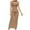 Khaki, variant on fatyb Womens Coverup Swimsuit Hollow out Beach Long Cover up Sleeveless Bikini See Through Maxi Dress