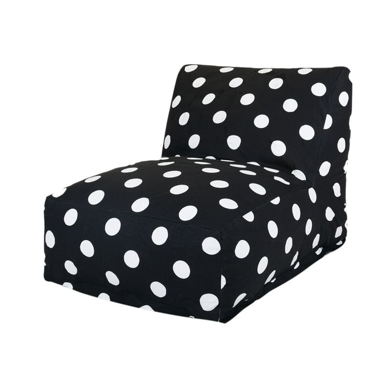 Majestic Home Goods Decorative Black Large Polka Dot Bean Bag