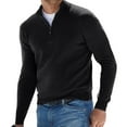 thumbnail image 6 of Men's Quarter Zip Sweater Casual Neck Pullover Ribbed Knit Sweater, 6 of 6