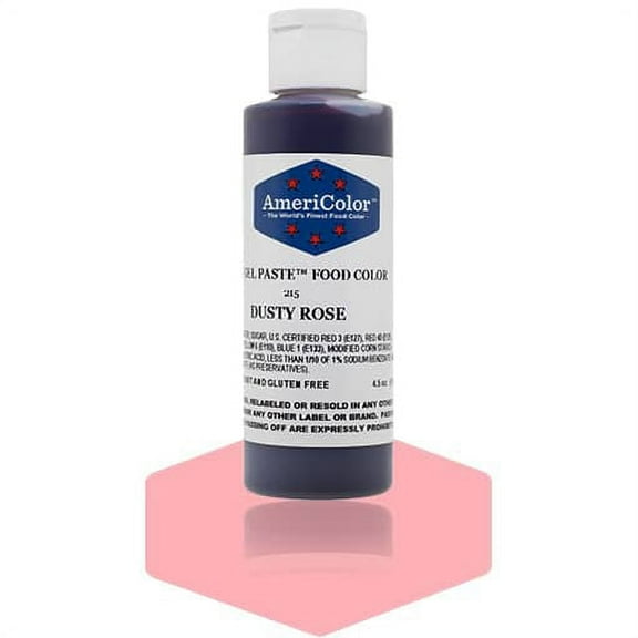 AmeriColor, Soft Gel Paste Food Color, Dusty Rose 4.5 oz
