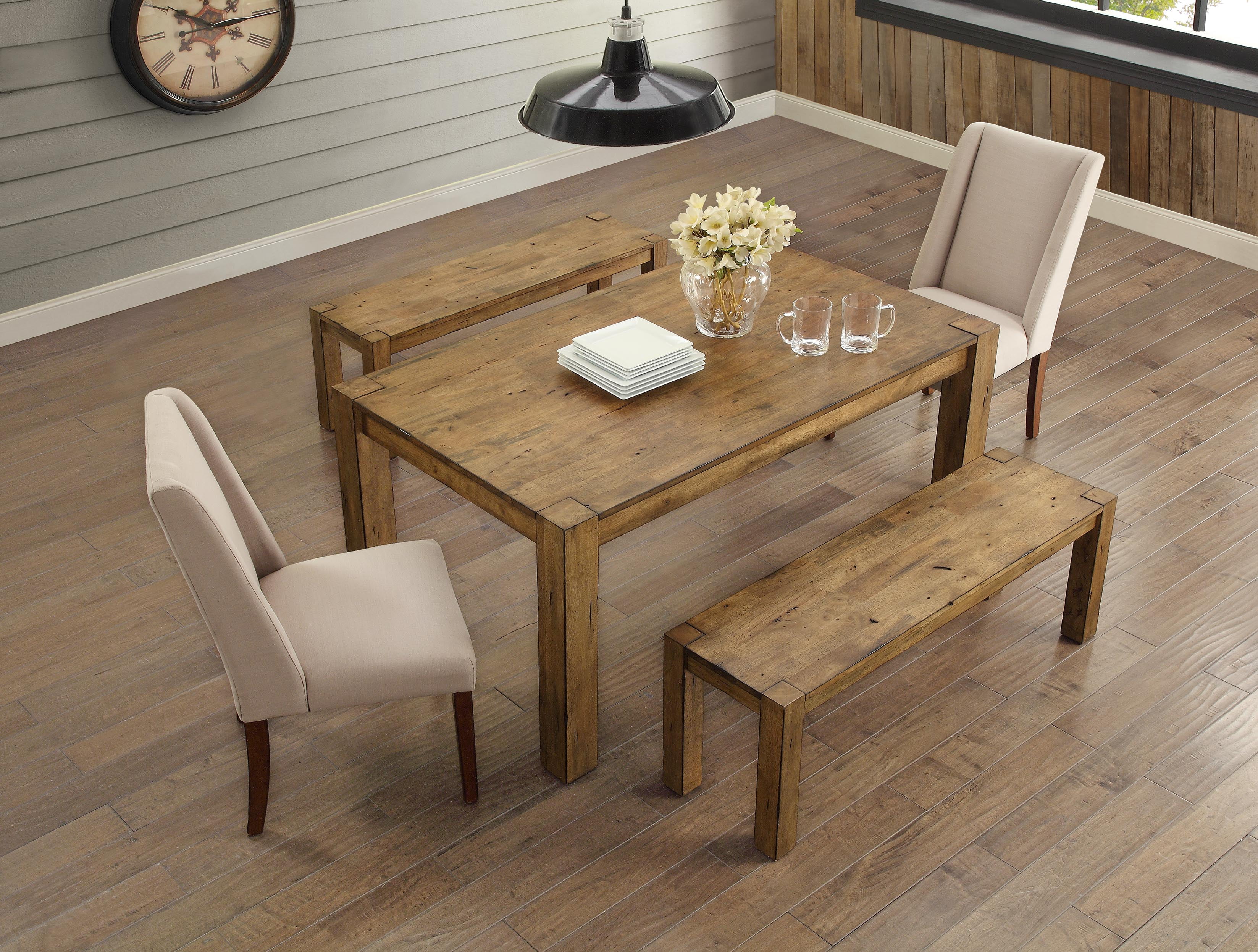 Better Homes Gardens Bryant Solid Wood Dining Table Rustic Brown
