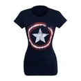 thumbnail image 2 of Captain America tsjuncapdissym-cs Captain America Womens Distressed Symbol T-Shirt - Small, 2 of 7