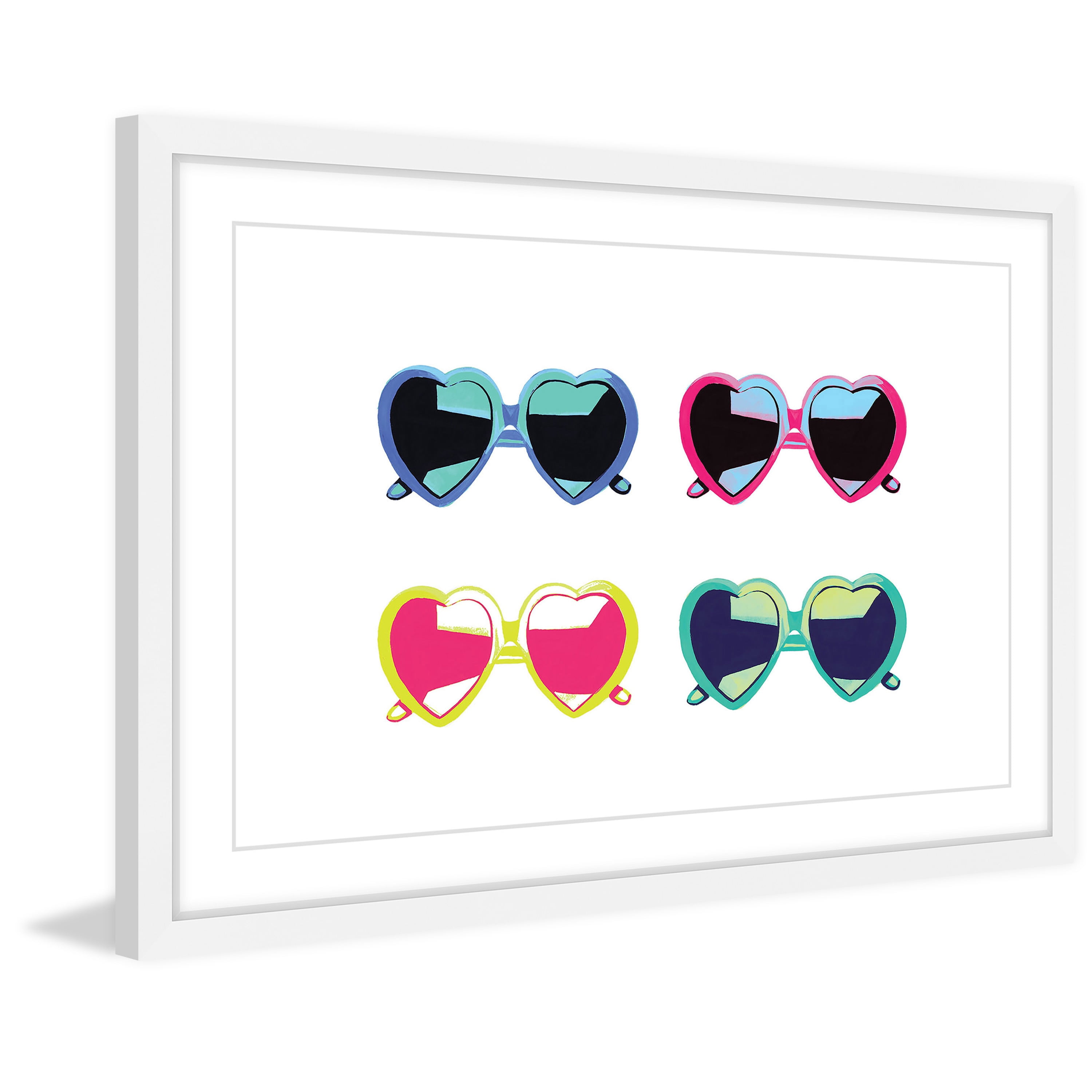 "I Heart Shades" Framed Painting Print