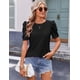 thumbnail image 2 of Blusa tipo túnica Zeagoo para mujer, manga corta, color negro, talla S, 2 of 5