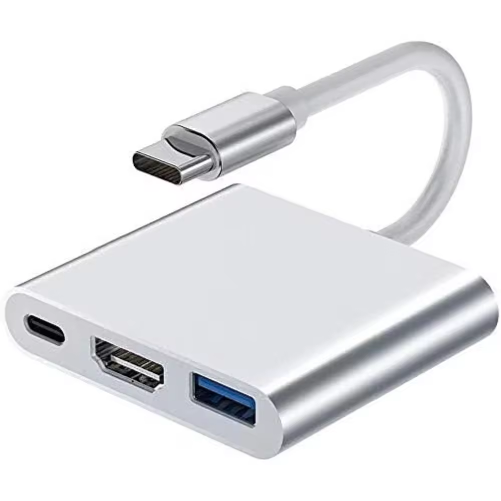 Type-C to HDMI/USB/Type-C,USB C to HDMI 4K Adapter, 3 in 1 Multiport Type C to 4K HDMI Adapter USB C Hub,Mobile Phone Adapter Cable,Type C Docking Station