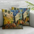 thumbnail image 3 of BCIIG  Throw Pillow Covers Van Gogh Cafe Terrace at Night Painting Square Pillowcase for Home Decor Sofa Car Bedroom Pillow case 18x18inch, 3 of 5