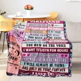 thumbnail image 2 of LHSHID to My Girlfriend Blanket Girlfriend Gifts I Love You Blessing Sweet Sayings QuoteThrow Blankets Birthday Gifts for Her Anniversary Present Soft Blankets for Bed Sofa and Couch 30"x40", 2 of 7