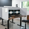 thumbnail image 2 of VIVO Gray Clamp-on 60" and 24" Desktop Privacy Panels (3 Panels) | Desk Dividers, 2 of 8