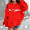 thumbnail image 2 of Byoo Toddler Girl's Los Angeles Print Hoodie Kids Sports Casual Pullover Hooded Sweatshirt, 2 of 4