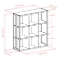 thumbnail image 6 of Winsome Wood Timothy 7-Pc Set, 3x3 Grid Shelf & 6 Foldable Chocolate Corn Husk Baskets, Black Finish, 6 of 8