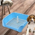 thumbnail image 3 of Pet Cat Training Toilet Tray Detachable Lattice Dogs Toilet for Indoor Blue Medium, 3 of 9