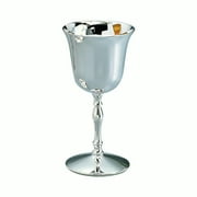 Creative Gifts International  10 oz Cap Water Goblet, Nickel Plated - 7.25 in.