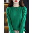 thumbnail image 3 of Shirts For Women Sweaters For Women Women's Sweater Crew Neck Long Sleeve Soft Pullover Sweater Womens Tops, 3 of 4