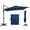 Navy Blue, variant on Costway 11 x 9 FT Cantilever Patio Umbrella with 360° Rotation Easy Tilt Adjustment 8 Ribs Navy Blue