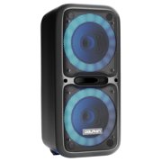 Dolphin Audio 3,600-Watt Portable Bluetooth Rechargeable BoxParty 2120 Party Speaker with Dual 12-In. Woofers, Lights, Wired Mic, and Remote