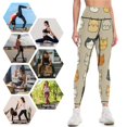 thumbnail image 4 of Cute Cats High Waisted Leggings for Women Regular & Plus - No See Through Tummy Control Cycling Workout Yoga Pants without Pockets L, 4 of 6