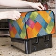 thumbnail image 7 of Toasting Machine Cover 4 Pieces 12.4×10.6×8.3in Dust-Proof Explosion-Proof Waterproof And Wear-Resistant Hollow Bottom Gray Tie-Dye Background Rainbow Colors_1, 7 of 7