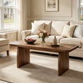 thumbnail image 5 of Fnova Farmhouse Coffee Table for Living Room, 47.24" Rectangle Wood Coffee Table, Easy Assembly, 5 of 19