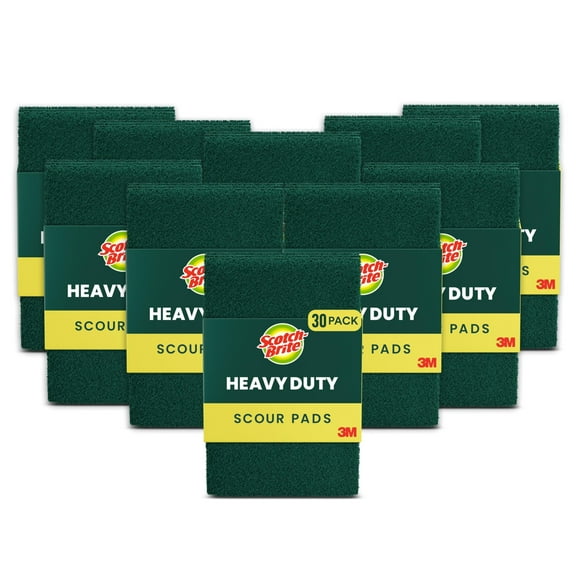 Scotch-Brite Heavy Duty Scouring Pad - Durable Scrub Pad - 30 Pack, Multicolor