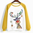 thumbnail image 4 of Costumes de Noël en Solde Col Rond Mode Décontractée Manches Longues Chandail en Molleton Imprimé de Noël Blouse Chandail en Molleton Surdimensionné pour Femmes, 4 of 4