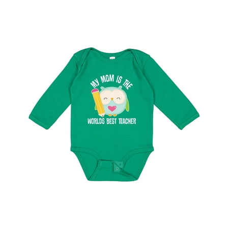 

Inktastic Teacher Mom Cute School Gift Baby Boy or Baby Girl Long Sleeve Bodysuit
