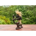 thumbnail image 5 of Handmade Wooden Primitive Tribal Kneeling Archer Funny Statue Sculpture Tiki Bar Handcrafted Unique Gift Art Home Decor Figurine Archery Hand Carved, 5 of 5