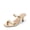 LIGHT GOLD, variant on Women's Low Kitten Heels Square Toe Two Strap Heeled Sandals Dress Casual Summer Mules Shoes
