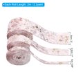 thumbnail image 2 of Unique Bargains 3/8', 1', 2' Velvet Ribbons Set, 3 Roll Total 6.6 Yard Craft Ribbon, Pink, 2 of 5