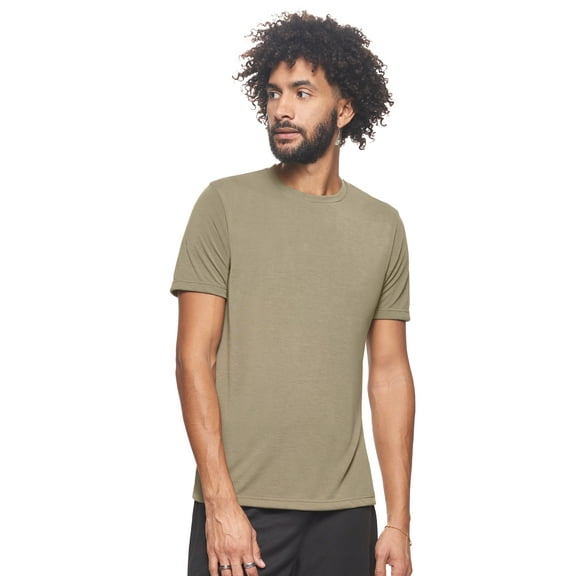 Expert Brand USA-Made Men's Siro Activewear Crewneck T-Shirt, Olive, Large