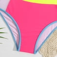 thumbnail image 5 of Mifsaly Teen Girls Swimsuits Set Kids Beach Bathing Suits 2 Piece Size 8-12 Color Contrast Trim Swimming Surfing Swimwear, 5 of 8