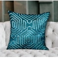thumbnail image 2 of Plutus 18" x 18" Cerulean Velvet Geometric Luxury Throw Pillow in Blue, 2 of 2
