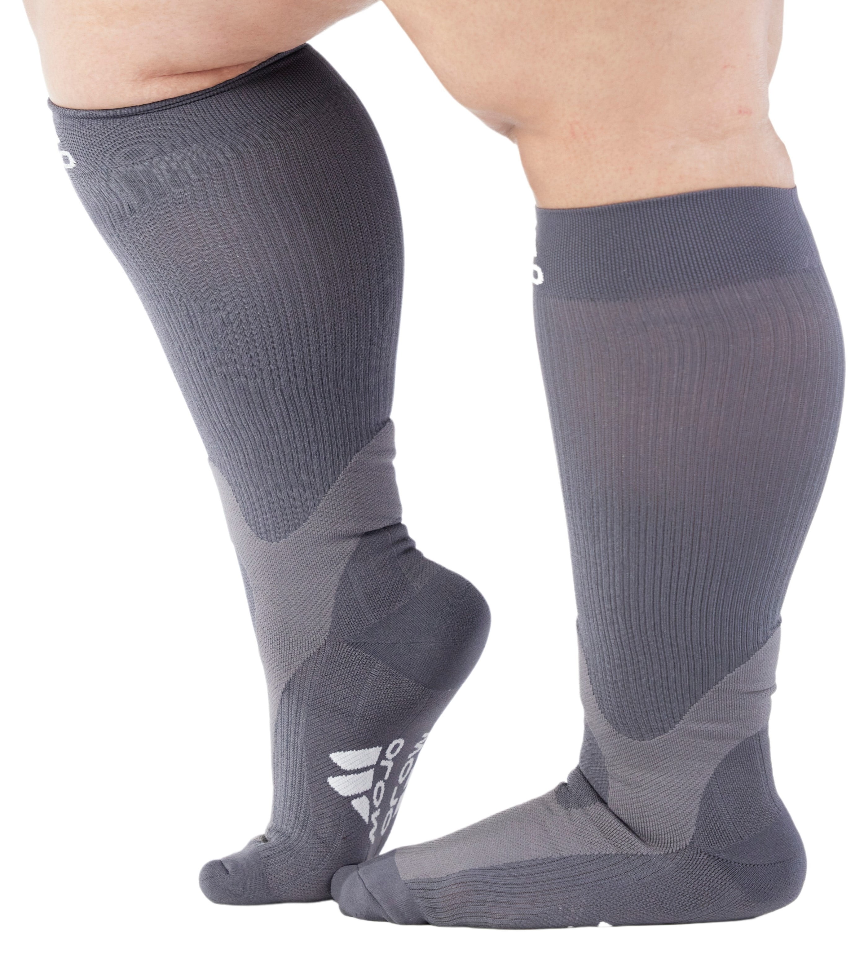 Mojo Compression Socks Women's Men's Plus Size Breathable, Grey