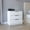 9#White, variant on DUOSONG Augusta Light Dresser, Hairpin Legs, Superior Top,Three Drawers -Light Oak Beige Particle Board Furniture Bedroom Furniture Dressers, Chests & Wardrobes