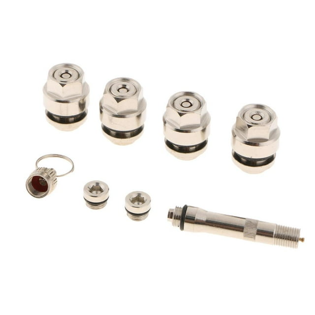 Almencla 7 x Invisible Car Tyre Valve Stem Metal Bolt Flush Mount Valve Caps Universal