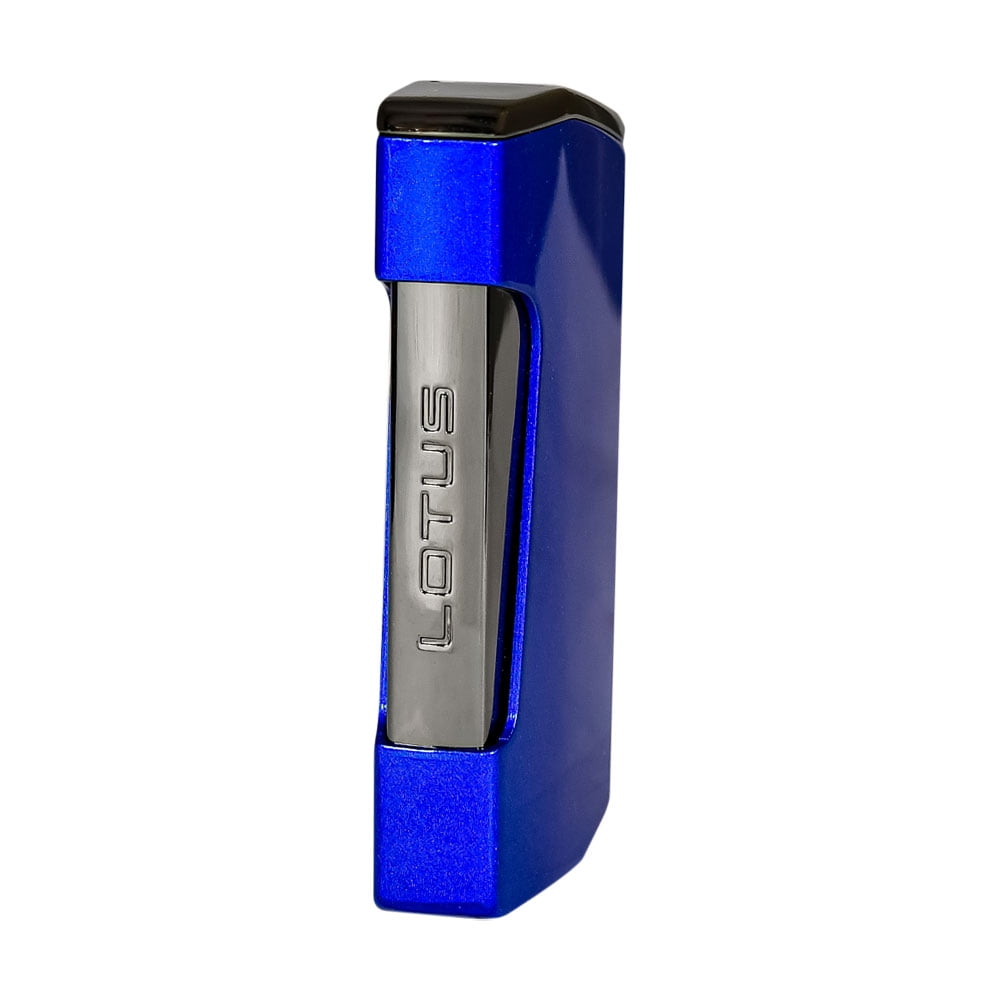 Lotus Chroma Dual Torch Lighter with Punch Cutter - Blue
