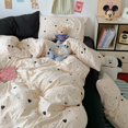 thumbnail image 3 of Duvet Cover Double Beige Black Heart Polka Dot Bedding Set 3pcs for Women Girls Cute Aesthetic Hearts Quilt Cover Queen Size, 3 of 5