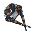 thumbnail image 4 of Kamentoy Women Halloween Witch Hat Halloween Print Ponytail Scrub Cap Soft Elastic Breathable Adjustable Work Hat For Fall Holiday Party Headwear For Women, 4 of 5