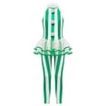 thumbnail image 3 of INHZOY Kids Girls Christmas Performance Outfits Candy Cane Striped Jumpsuit Unitard Green-C 8, 3 of 9
