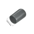 thumbnail image 3 of 20pcs 13.5mm Round Dark Gray Vinyl End Cap Screw Thread Protector Rubber Caps, 3 of 5