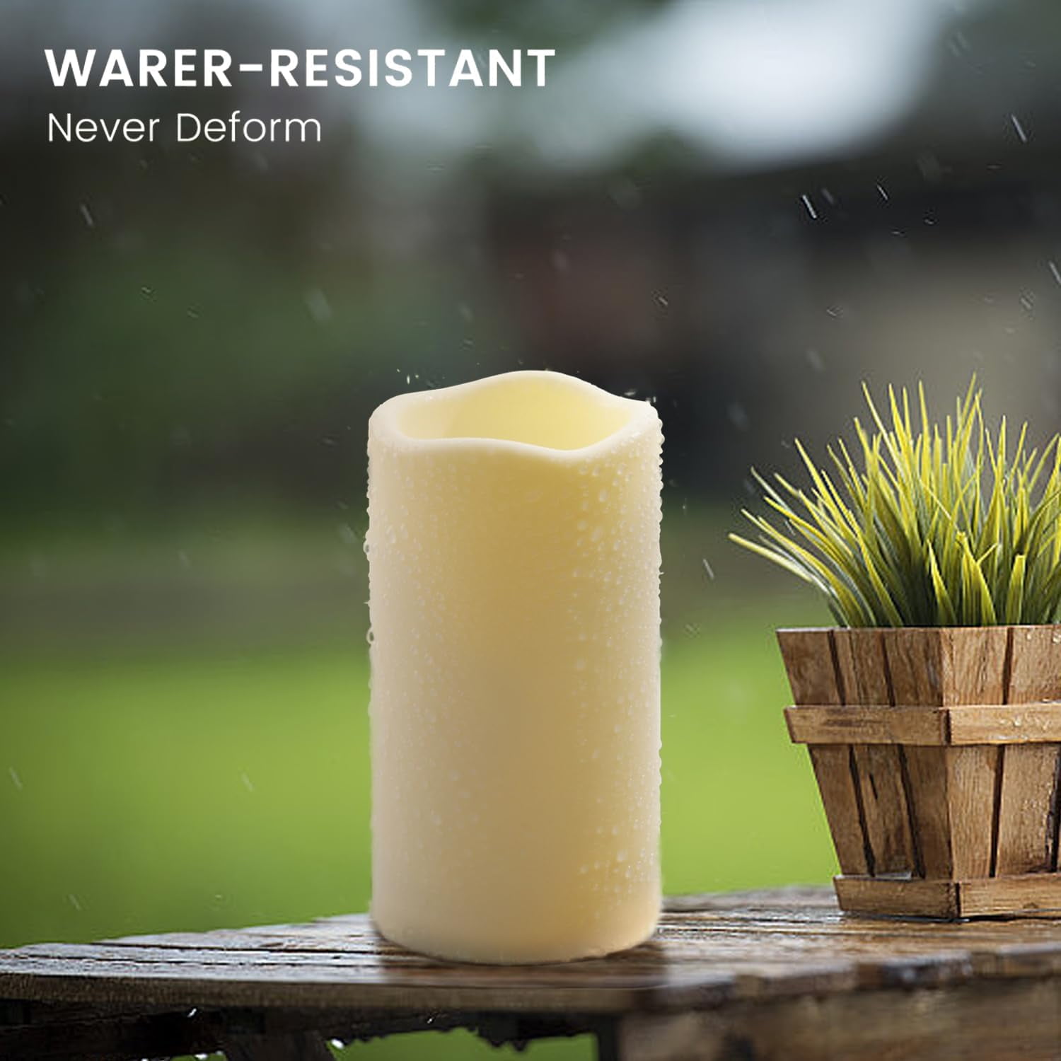 Flameless Candles LED Flickering with Remote and Timer Outdoor Waterproof Battery Operated 9 Pack