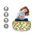 thumbnail image 2 of Exotic Storage Toy Bag Chair, Lucuma Fruits Tropical Eat Peruvian Jungle Vitamins Cooking Healthy Kitchen, Stuffed Animal Organizer Washable Bag, Small Size, Olive Green Mustard, by Ambesonne, 2 of 3