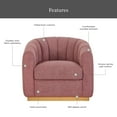thumbnail image 3 of Better Homes & Gardens Lillian Accent Swivel Chair, Rose Boucle, 3 of 14