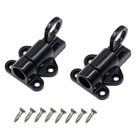 

2pcs Pull Ring Aluminum Alloy Gate With Screws Door Bolt Automatic Spring Latch