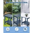 thumbnail image 5 of TROPOW All-Weather HDPE Adirondack Patio Side Table - 2-Tier Square Outdoor End Table, Weather Resistant, Easy Maintenance, for Patio, Pool, Deck, Backyard, Embossed Wood Grain, 5 of 8